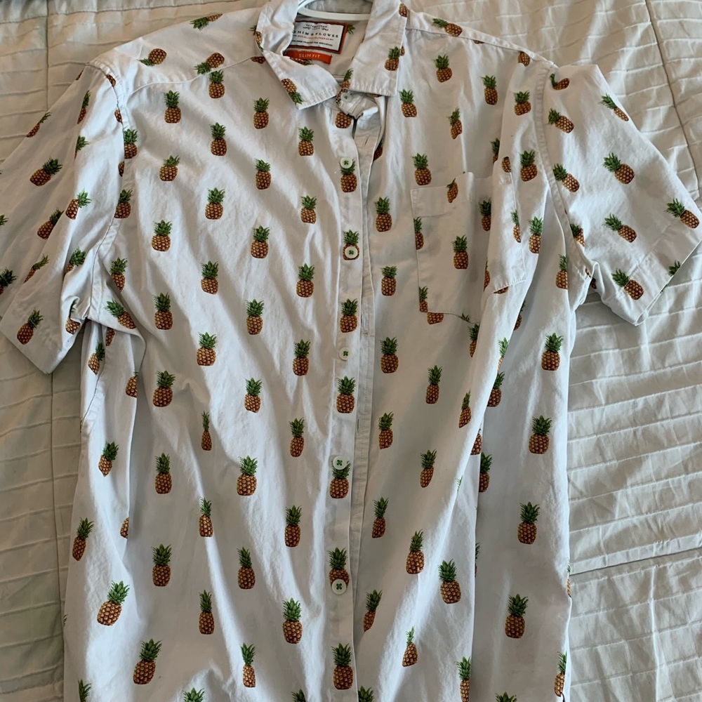 Pineapple Hawaiian shirt.